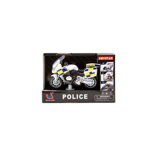Toystar Police Motorcycle with Sound & Lights - 13cm Long